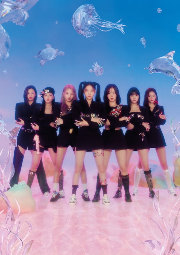 배이(왼쪽부터), 지우, 지니, 규진, 해원, 릴리, 설윤 / 사진제공=JYP엔터테인먼트