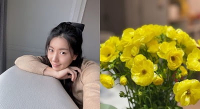 '둘째 임신' 서수연, ♥이필모에게 받은 봄향기…子 담호도 킁킁[TEN★]