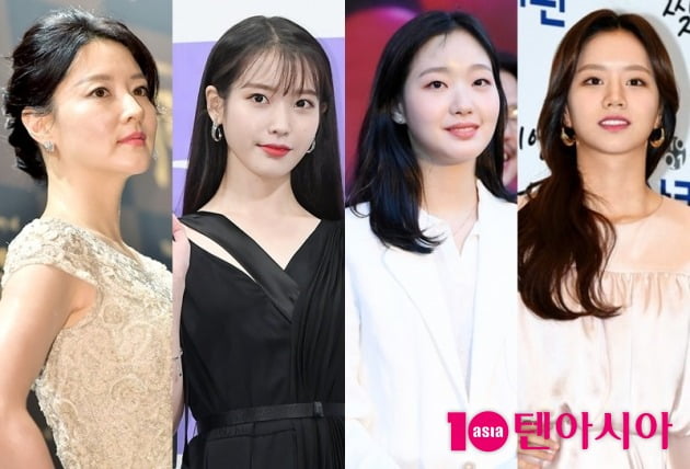 배우 이영애(왼쪽부터), 아이유, 김고은, 혜리 / 사진=텐아시아DB