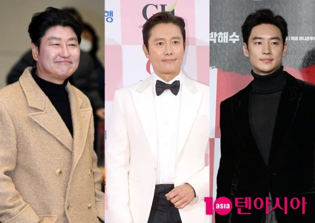 배우 송강호(왼쪽부터), 이병헌, 이제훈 / 사진=텐아시아DB