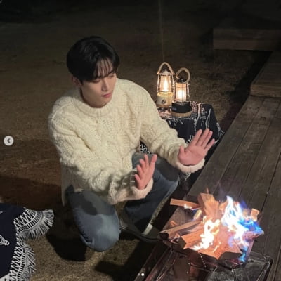 이준호, 밤을 밝히는 비주얼...'타닥타닥' 불멍 어떄요?[TEN★]