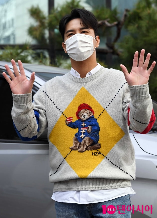 [TEN 포토] 장민호 '주접이 풍년 녹화 왔어요'