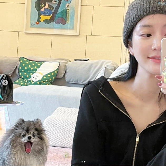 이유비, 화려한 집안 공개...반려견과 즐거운 주말[TEN★]