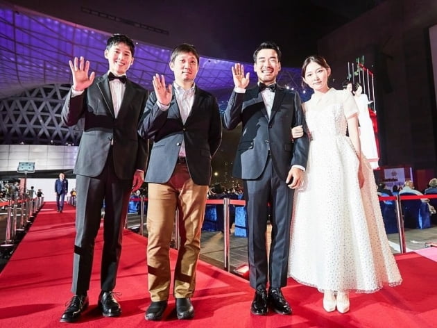 부산국제영화제에 참석한 영화 '드라이브 마이 카' 주역들. / 사진제공=부산국제영화제