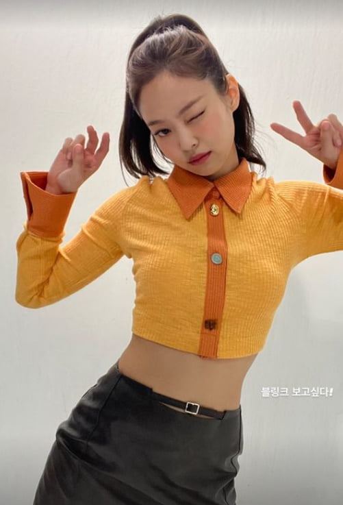 블랙핑크 제니, 청순+섹시 혼자 다하네...개미허리[TEN★]