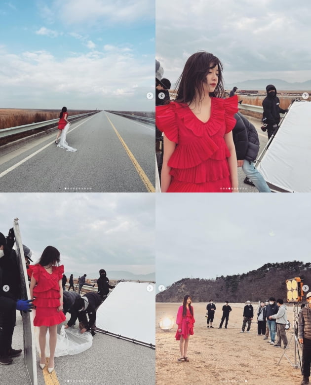 구혜선, 봄에 핀 꽃같은 청순함...젓가락 각선미[TEN★]