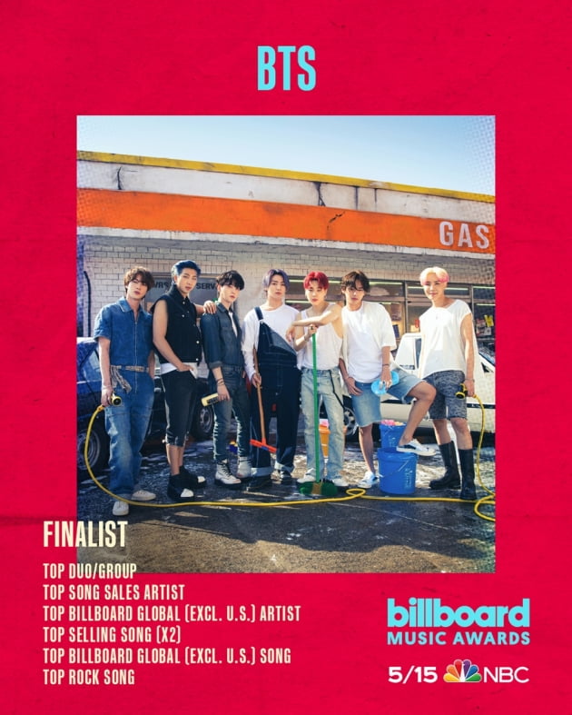 방탄소년단 /사진제공=빌보드 뮤직 어워드 2022