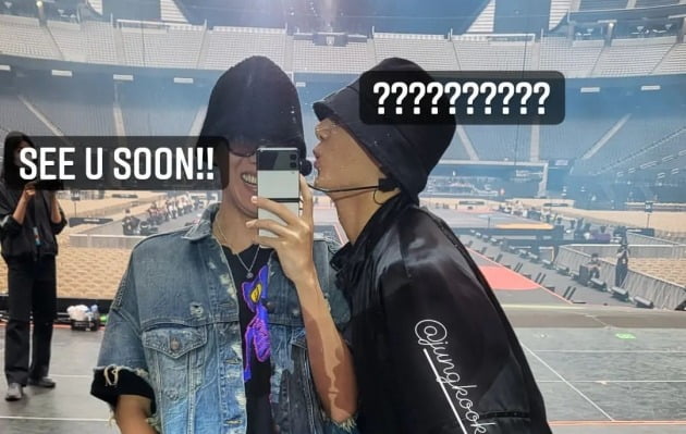 방탄소년단 제이홉X정국, 콘서트 앞두고 사운드 체크 중 장꾸美 폭발[TEN★]