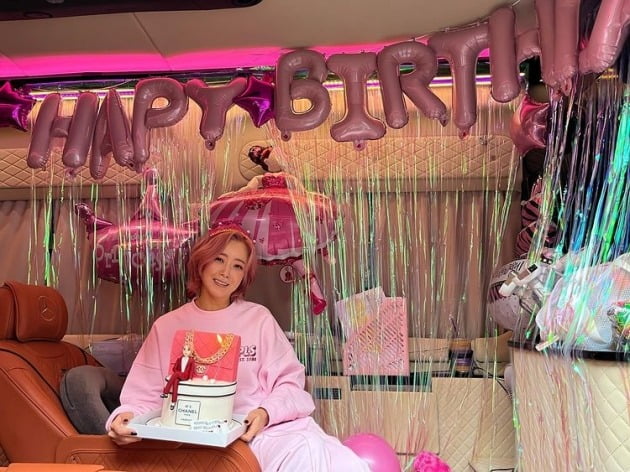 김희선, 46세에 핑크 공주로 변신…음력 생일에 받은 명품 C사 케이크[TEN★]