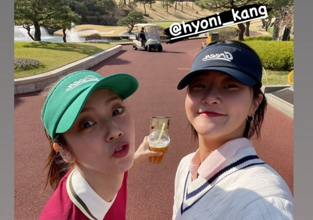 손담비, ♥이규혁과 결혼 준비는 뒷전? 강승현과 골프에 빠졌네 "열심히 하자"[TEN★]