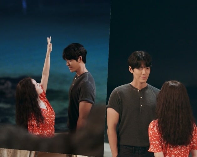 김우빈, ♥한지민과 썸 시작? 멜로 눈빛→달빛 바닷가 데이트('우리들의 블루스')