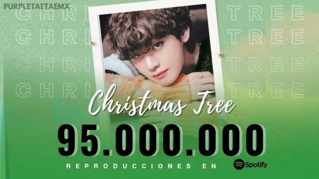 방탄소년단 뷔 'Christmas Tree' 스포티파이 9500만 스트리밍 돌파..믿고 듣는 'OST 킹'