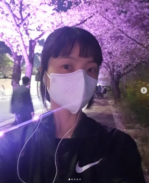 안영미, 나홀로 벗꽃 구경중...옆구리 허전해[TEN★]