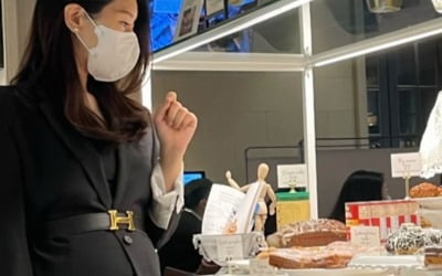 '둘째 임신' 서수연, "단추야 힘을 내" D라인에 H사 벨트하니 재킷이 꽉 끼네 [TEN★]