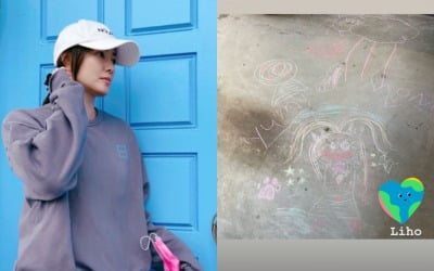 '권상우♥' 손태영, 美에서 딸 화가로 키우나…8살 안 믿기는 그림 실력 [TEN★]