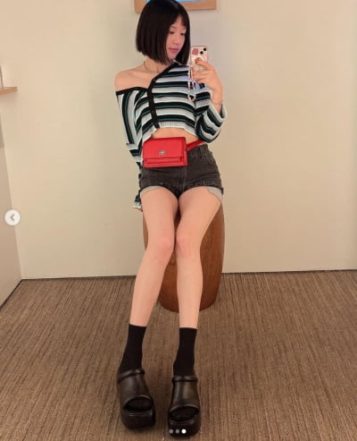 '견미리 딸' 이유비, 단발요정...비현실적인 각선미[TEN★]