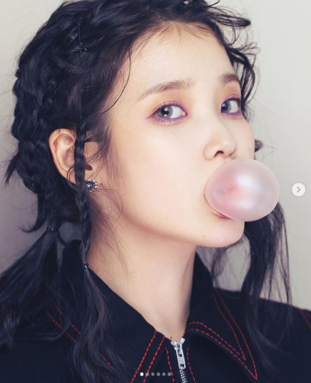 아이유, 당기고 당겨도 무결점 미모...청순 러블리[TEN★]