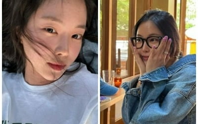 '에이핑크 탈퇴' 손나은, 뿔테 안경 쓰고 털털한 근황… 노마스크 美여행중[TEN★]
