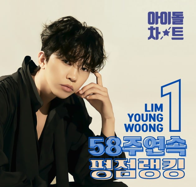 "인기 독주 체제" 임영웅, 아이돌 차트 평점 랭킹 58주 연속 '1위'