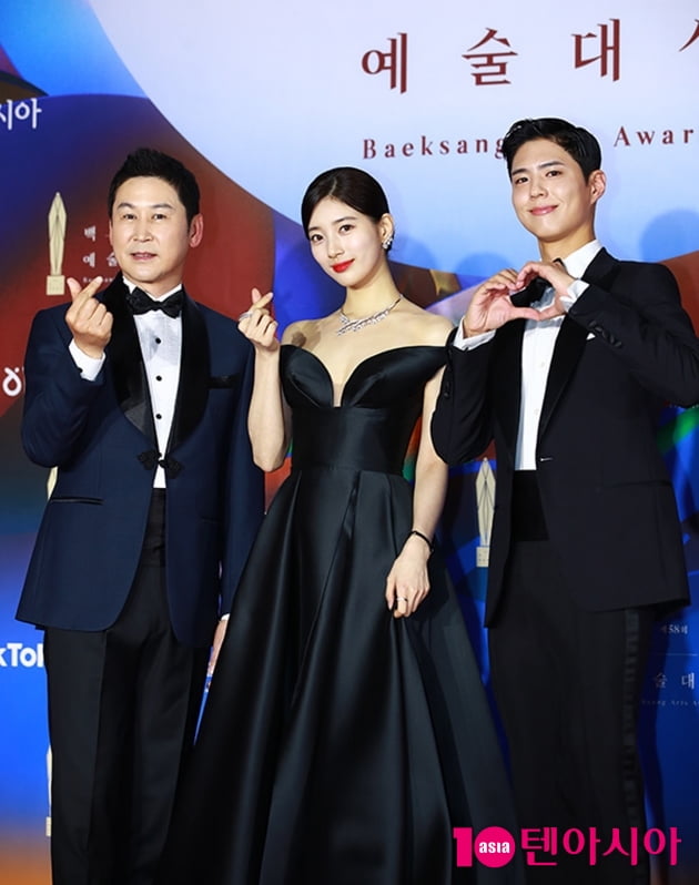 [TEN 포토] 신동엽-수지-박보검 '백상예술대상 3mc'