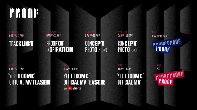 '6월 컴백' 방탄소년단, 신보 'Proof' 타이틀곡은 'Yet To Come'
