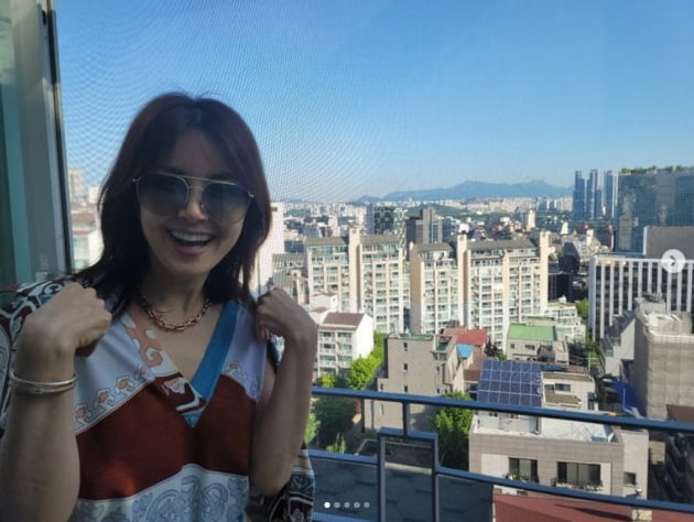 신애라, ♥차인표 열정으로 건진 인생샷...행복한 부부[TEN★]