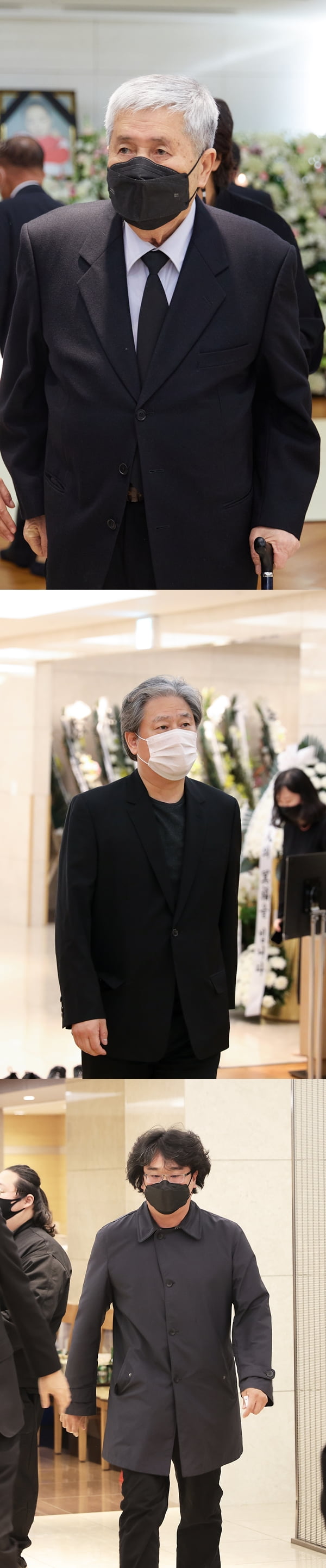 임권택 감독, 박찬욱 감독, 봉준호 감독 /사진제공=고 강수연 배우 장례위원회