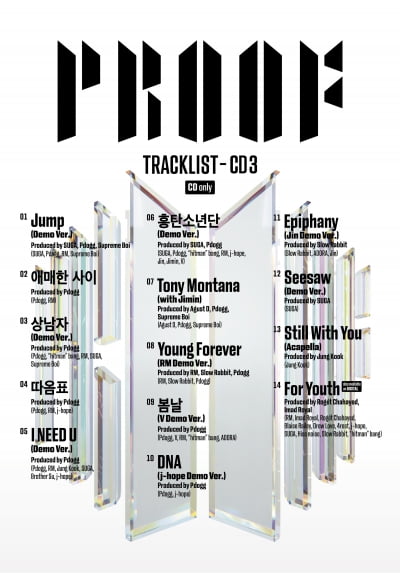 방탄소년단 'Proof', 팬송부터 미발매·데모곡까지…'스페셜'하다