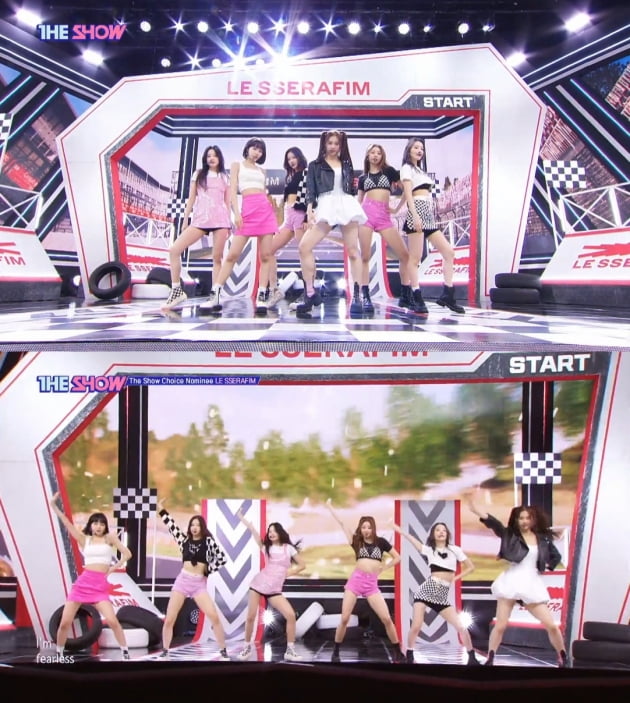 '하이브 첫 걸그룹' 르세라핌, 잘 나가네…데뷔 8일 만에 음악방송 1위