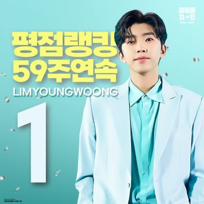 임영웅, 아이돌차트 '59주 연속 1위'…좋아요 5만3517개 달성