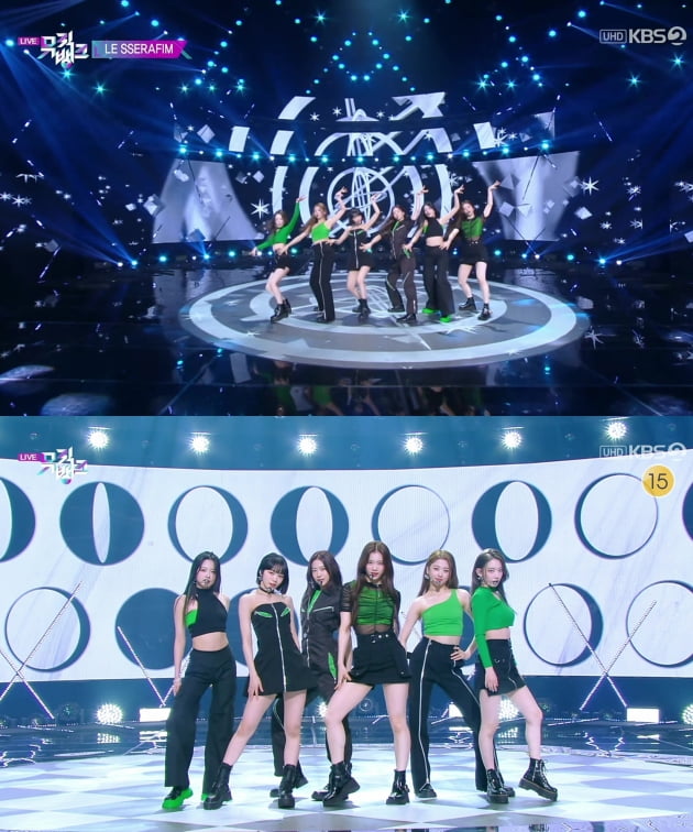 르세라핌, '국민 가수' 임영웅 이기고 '뮤뱅' 1위 "팬들 덕분"