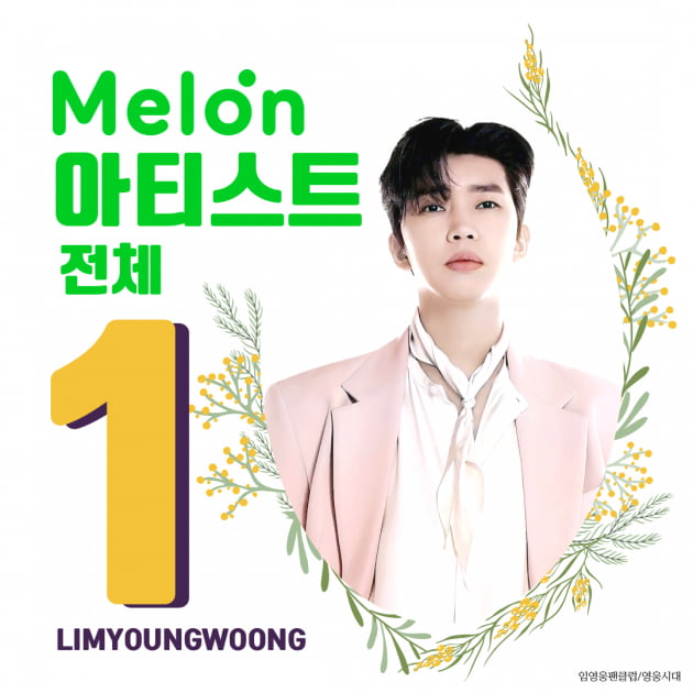 '국내 음원계 최강자' 임영웅, 멜론 전체 아티스트 '1위'