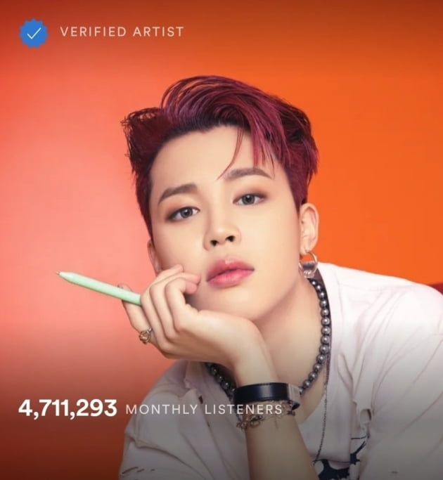 방탄소년단 지민, 'With You' 스포티파이 4800만 한국OST 역대 최단•팔로우도 K팝 최고