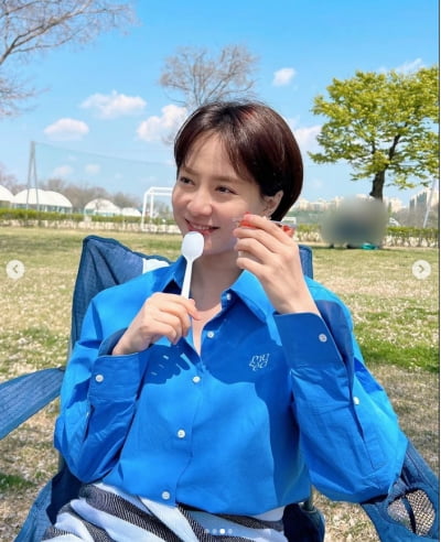 송지효, 단발병 부르는 예쁨...청아한 미소[TEN★]