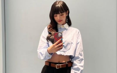 (여자)아이들 민니, 배탈 걱정되는 크롭룩…美친 마네킹 몸매[TEN★]