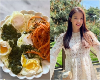 이시영, 주말 아침 '냉장고 반찬 털이'…"모양은 이래도 맛있다" [TEN★]