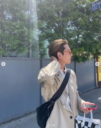 정경호, ♥최수영과 미국여행중?...선남선녀 비주얼[TEN★]