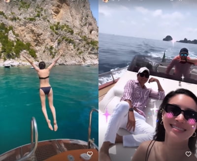 '최우성♥' 김윤지, 비키니 입고 이탈리아 바다로 다이빙...미소가 절로나오는 바다[TEN★]