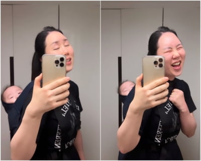 "엄마도 좀 자자"…황신영, 자장가에 잠든 아기에 '환호' [TEN★]