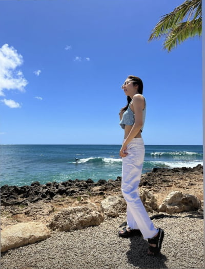 '언더붑' 패션, '이규혁♥' 손담비도 입었다…신혼여행지에서 몸매 과시 [TEN★]