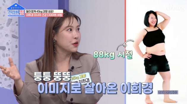 [종합] '25kg 감량' 이희경 "평생 뚱뚱한 이미지, 살 빠지니 결혼했다" ('건강한 집')