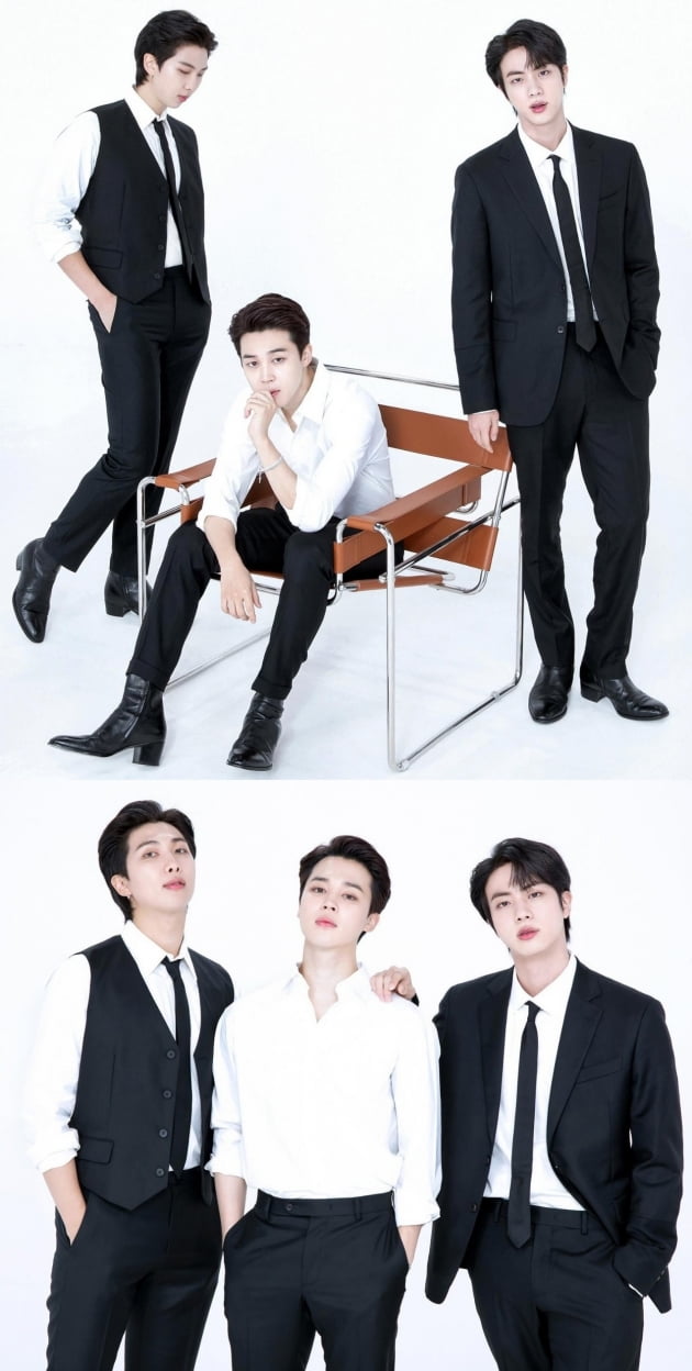 방탄소년단 진 '완벽한 슈트핏, 데뷔 9주년 기념 페스타 가족사진 공개
