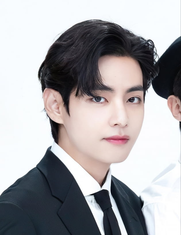 방탄소년단 뷔, BTS 가족사진 빛낸 환상적 미모와 완벽 수트핏...화보천재 위엄