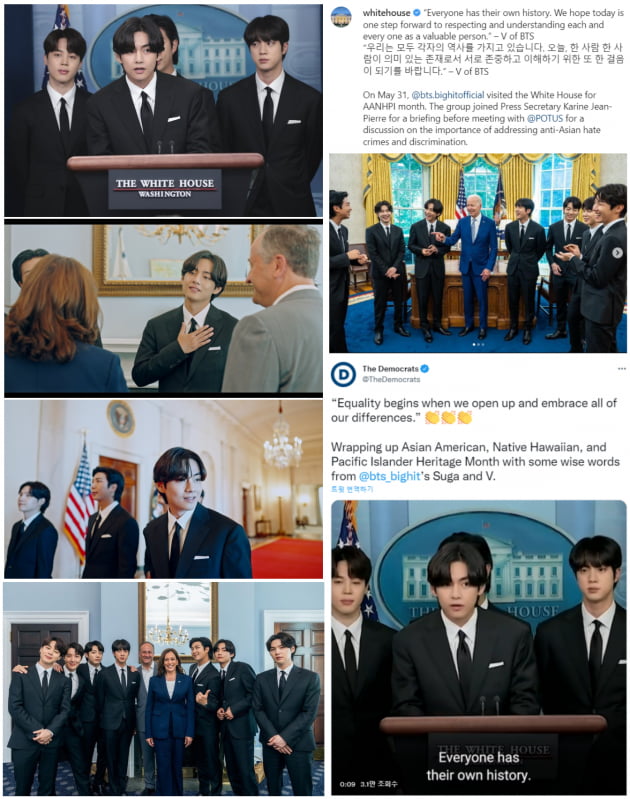 방탄소년단 뷔, 백악관 PICK ->'K팝 문화 아이콘' 맹활약