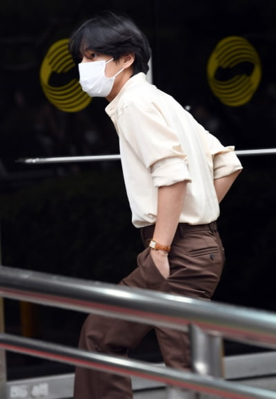 [TEN 포토] 방탄소년단 뷔 '얼마만에 공중파 출연일까?'
