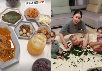 황신영, 삼둥이 육아하면서 살림도 똑소리 나네…으리으리한 점심 밥상 [TEN★]