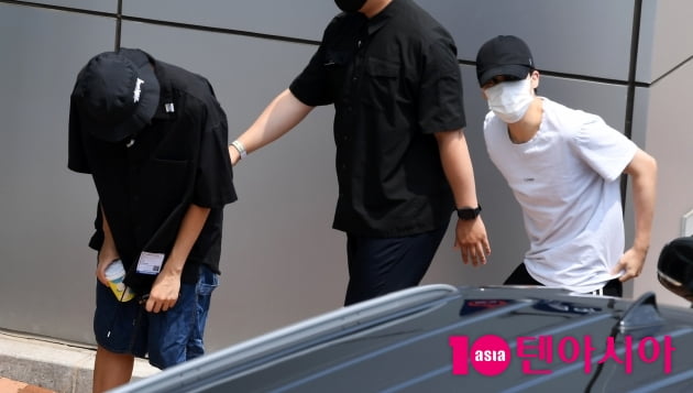 [TEN 포토] 방탄소년단 RM-지민 '월드스타의 폴더인사'