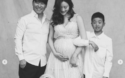 '임창정♥' 서하얀, 만삭→다섯 아들 엄마…배만 빼고 똑같은 드레스핏[TEN★]