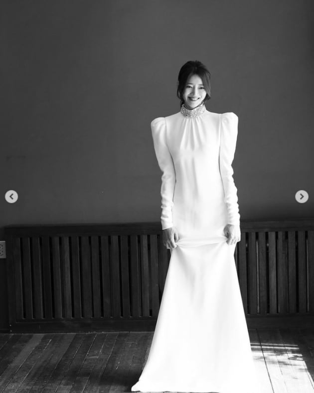 '임창정♥' 서하얀, "결혼식 이후 다시" 새신부인 줄 착각할 웨딩드레스 자태[TEN★]