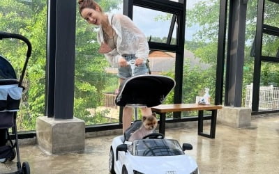 '세븐♥' 이다해, 반려견 향한 사랑 얼마나 지극하면…외제차 로고 박힌 차에 태우고 '미소'[TEN★]